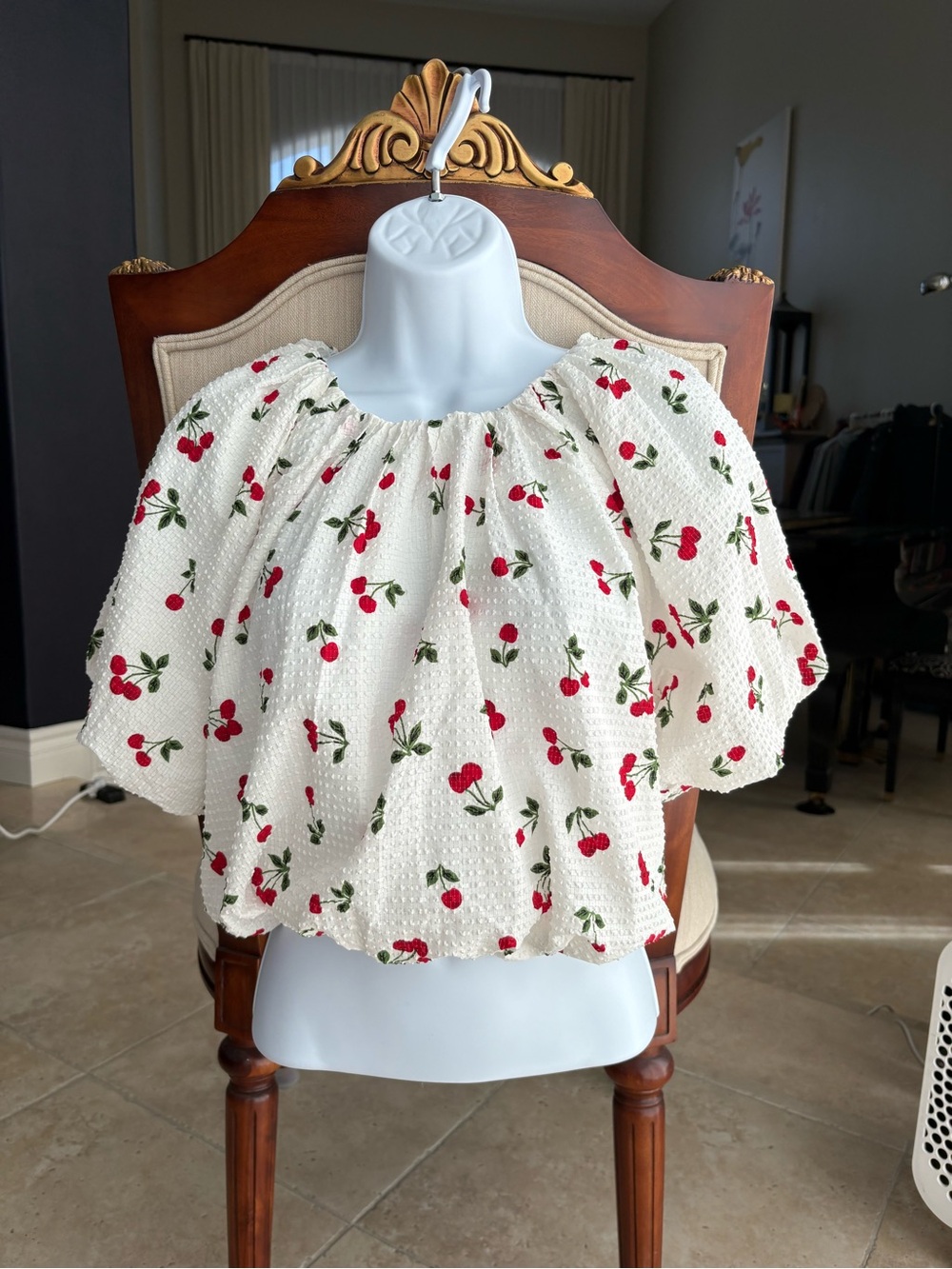 English Factory cherry print top